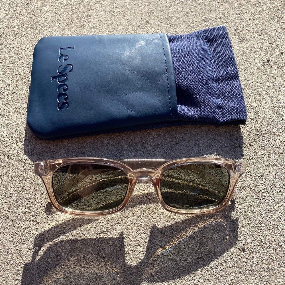 Le Specs "Carmito" square-frame acetate sunglasses